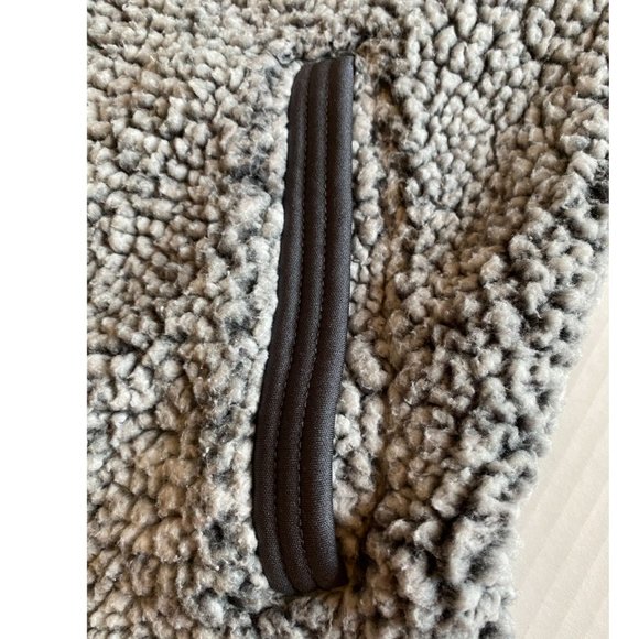 Cozy Sherpa Womens Grey 1/4 Zip Sherpa Sweatshirt with Piping Size M Outdoor - Picture 6 of 11